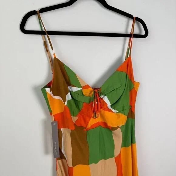 Faithfull The Brand NWT Tempio Midi Dress Costa Smeralda Print Size US 8 - Picture 7 of 10